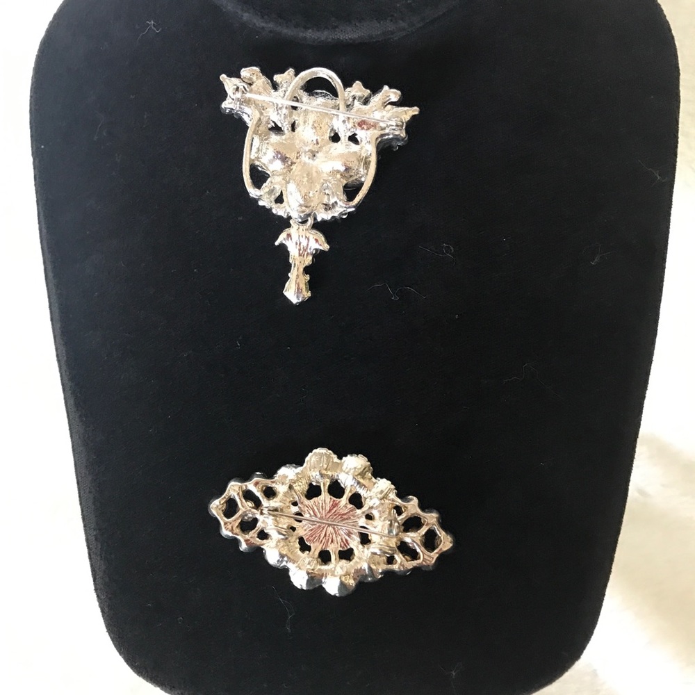 2pc Rhinestone Brooch - Picture 5 of 6
